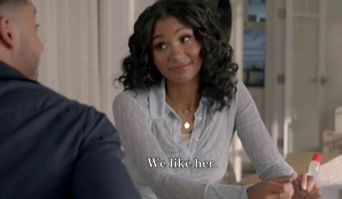 Random_Girl23_'s tweet photo. Jordan referring to them as we &amp; us is so heart-warming to me. 🥺 And the fact that in the first scene it came so natural and Layla repeated it after him is so cute. They really are one soul and one heart in two bodies. 🤍
#jordayla https://t.co/Zm3jjoQBQd