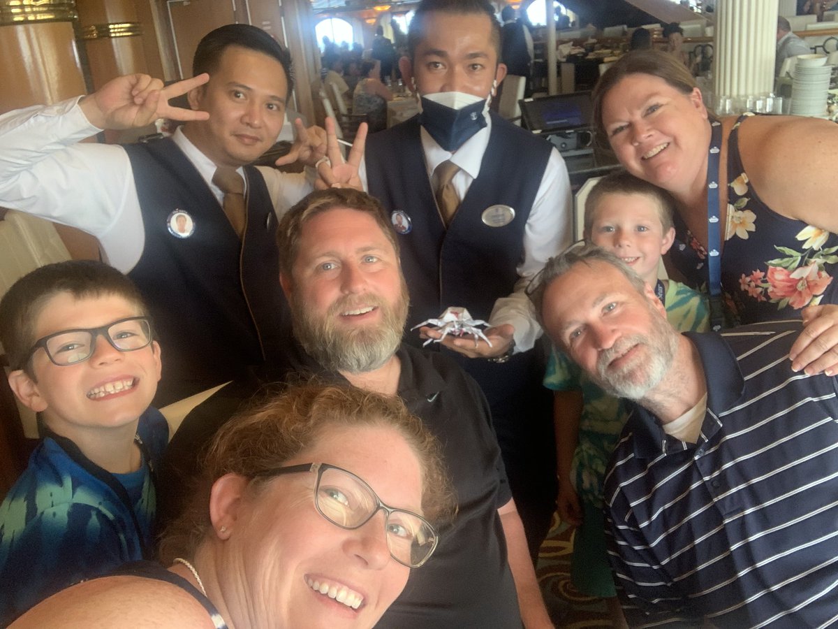 Tiffanylat's tweet photo. Our favorite part of our 🛳. Freddie and Paul. Top notch service. Thanks for entertaining the boys. @RoyalCaribbean #Grandeur https://t.co/OTWwMsxJoO