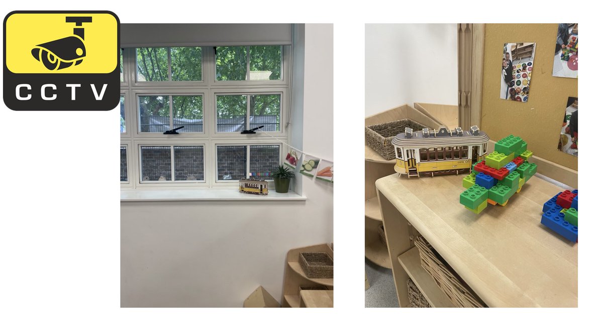 APSofL's tweet photo. Reception children were intrigued by mysterious happenings in  and decided to investigate further. They discovered by looking at cctv footage, that the yellow tram “elétrico amarelo” had been playing tricks on them during Portuguese lessons! Can you spot him? #eyfs #aweandwonder https://t.co/ddFRd3Ncf4