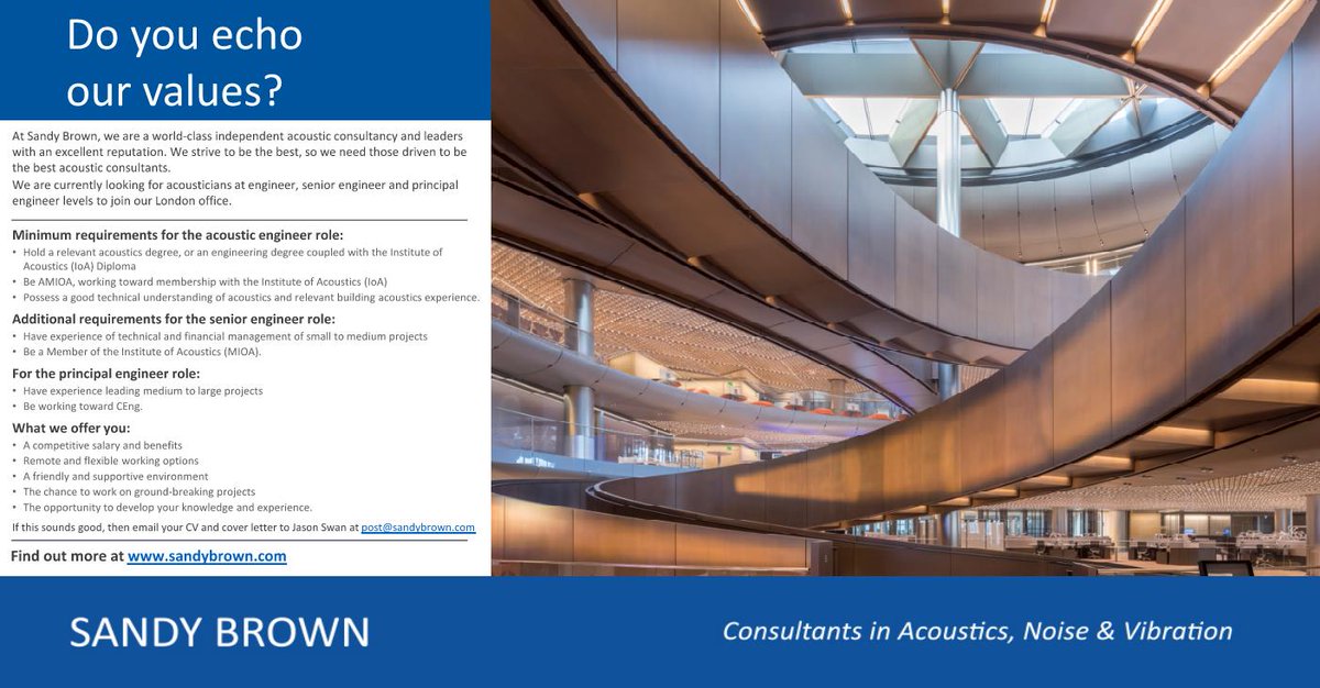 sandybrownUK's tweet photo. We are recruiting engineers, senior engineers and principal engineers to join our London office. If you're interested in joining the largest independent consultancy in the UK, please get in touch.
 https://t.co/XRvRmHeMUf https://t.co/daFSzeIpgy