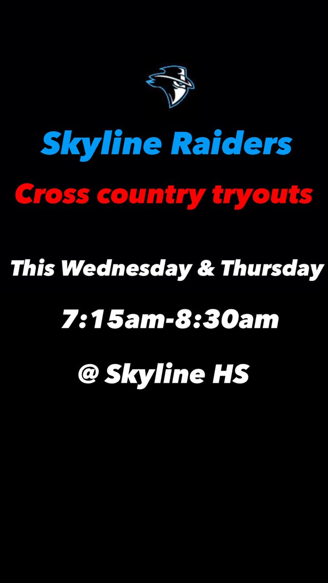 skyline_xc's tweet photo. Still looking for some more lady Raiders to join our Cross Country team.

Practice has started. Season begins very soon! 

@Skyline_Raiders @SkylineAthDept https://t.co/AWYvPP8Ttd