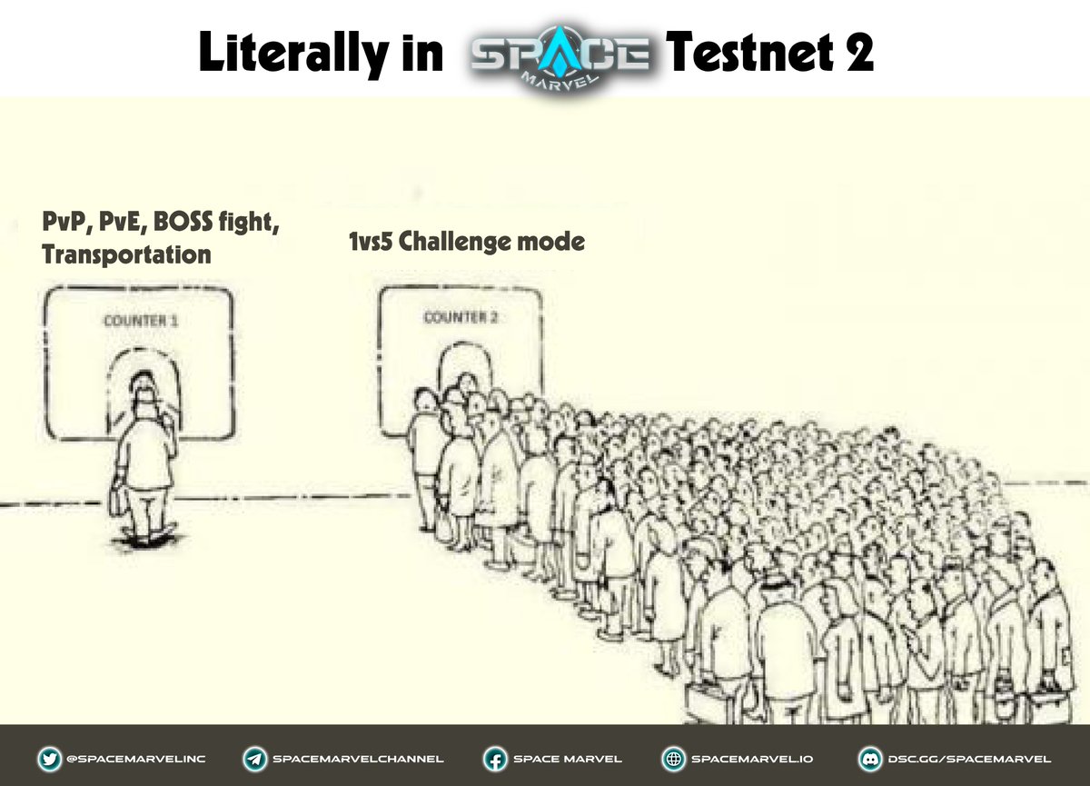 spacemarvelinc's tweet photo. Literally the currrent situation in Space Marvel #Testnet 2 😂

🚀 Remember that #SpaceMarvel brings 5 different game modes (#PvE, #PvP, 1vs5, Boss Fight, Transport)

Play all 5 to maximise your #earning https://t.co/JPOwZblFpU