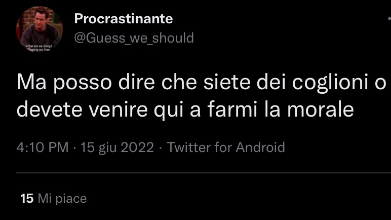 Bennyferropaper's tweet photo. @OverpartyC da una persona che scrive queste cose, l’offesa è nulla https://t.co/w7i4riZp8o