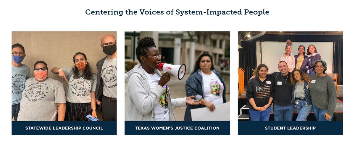 TexasCJE's tweet photo. The solutions that will make our communities healthier and safer lie outside the justice system. Check out our supporter hub to learn how we're prioritizing people over policy--and how you can get involved. https://t.co/C11UDeBnMO https://t.co/BWcMhJNzKo