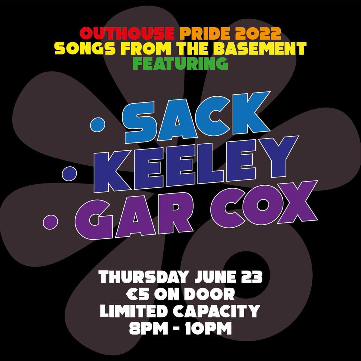 KEELEYsound's tweet photo. Surprise! Delighted to announce we'll be playing with our @DimpleDiscs labelmates @Sacktheband plus @garcox next Thurs June 22 at a VERY LIMITED capacity show for @DublinPride's Songs From the Basement at @Outhouse_Dublin. A mere €5 in, pay on the door. 8-10 Blissoutdontmissout! https://t.co/Ivu77eRgJw