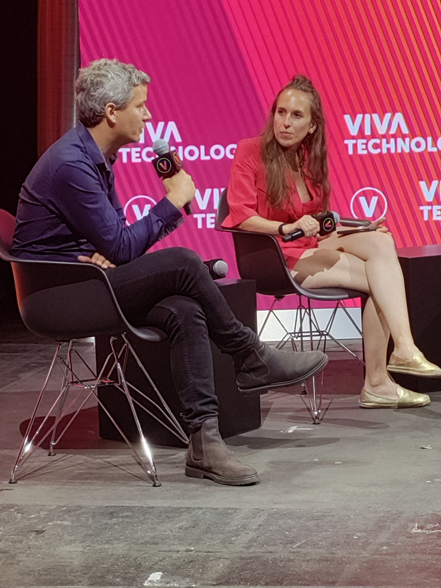 exotec's tweet photo. "Entrepreneurs should worry less about valuation and more about the revenue of their companies" @romain_moulin #VivaTech @CharliePERREAU @LesEchos https://t.co/umrMs8HZoS