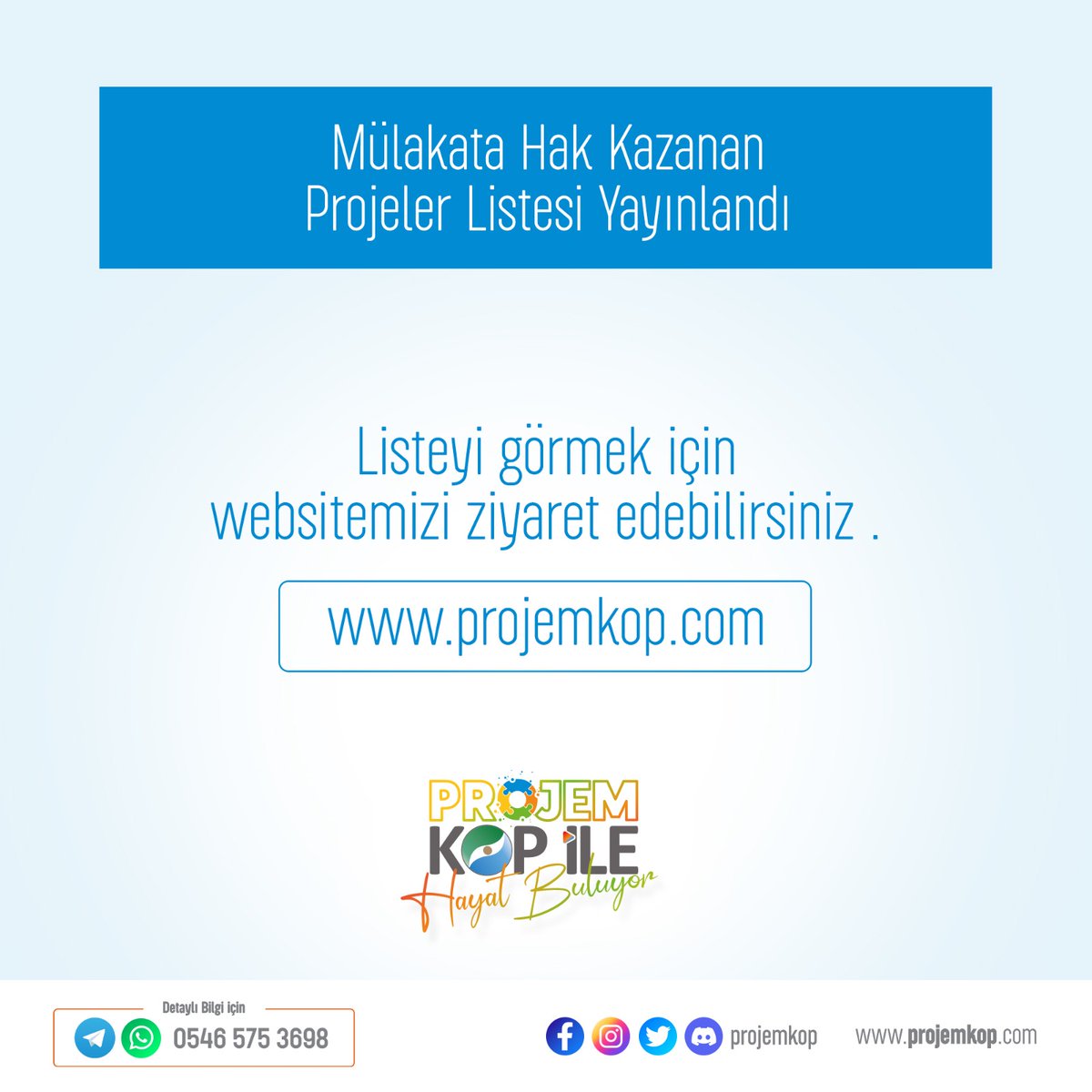 ProjemKop's tweet photo. Mülakata Hak Kazanan Projeler Listesi Yayınlandı

Listeyi görmek için websitemizi ziyaret edebilirsiniz .

https://t.co/mxoGrTd730 https://t.co/Xgi8juaV7v