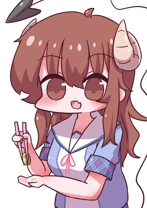 #まちカドまぞく
🍑 学校ではちょっと…... 
