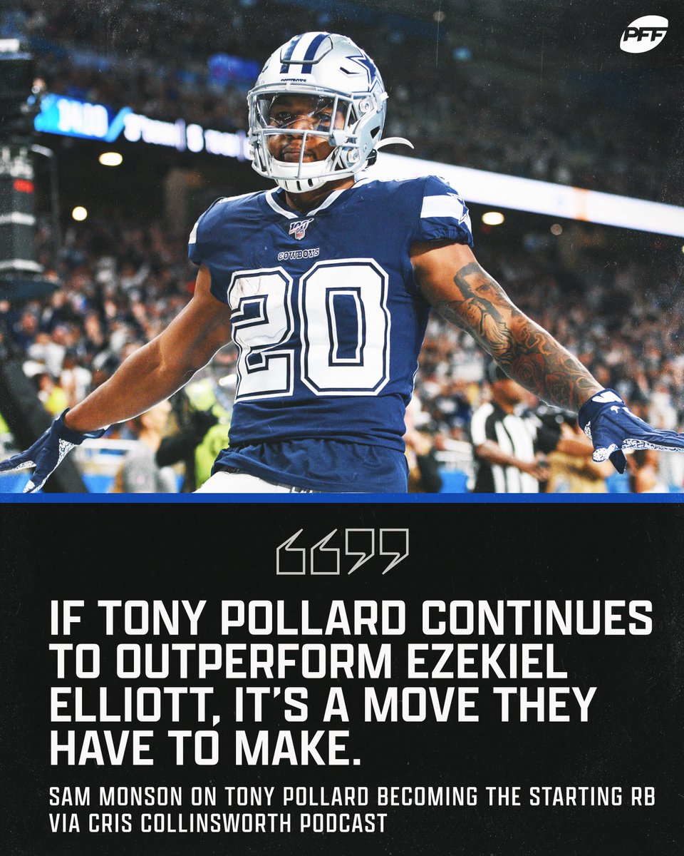 PFF_Fantasy's tweet photo. It's time for the Cowboys to unleash Tony Pollard https://t.co/fIC7t6EQ7o
