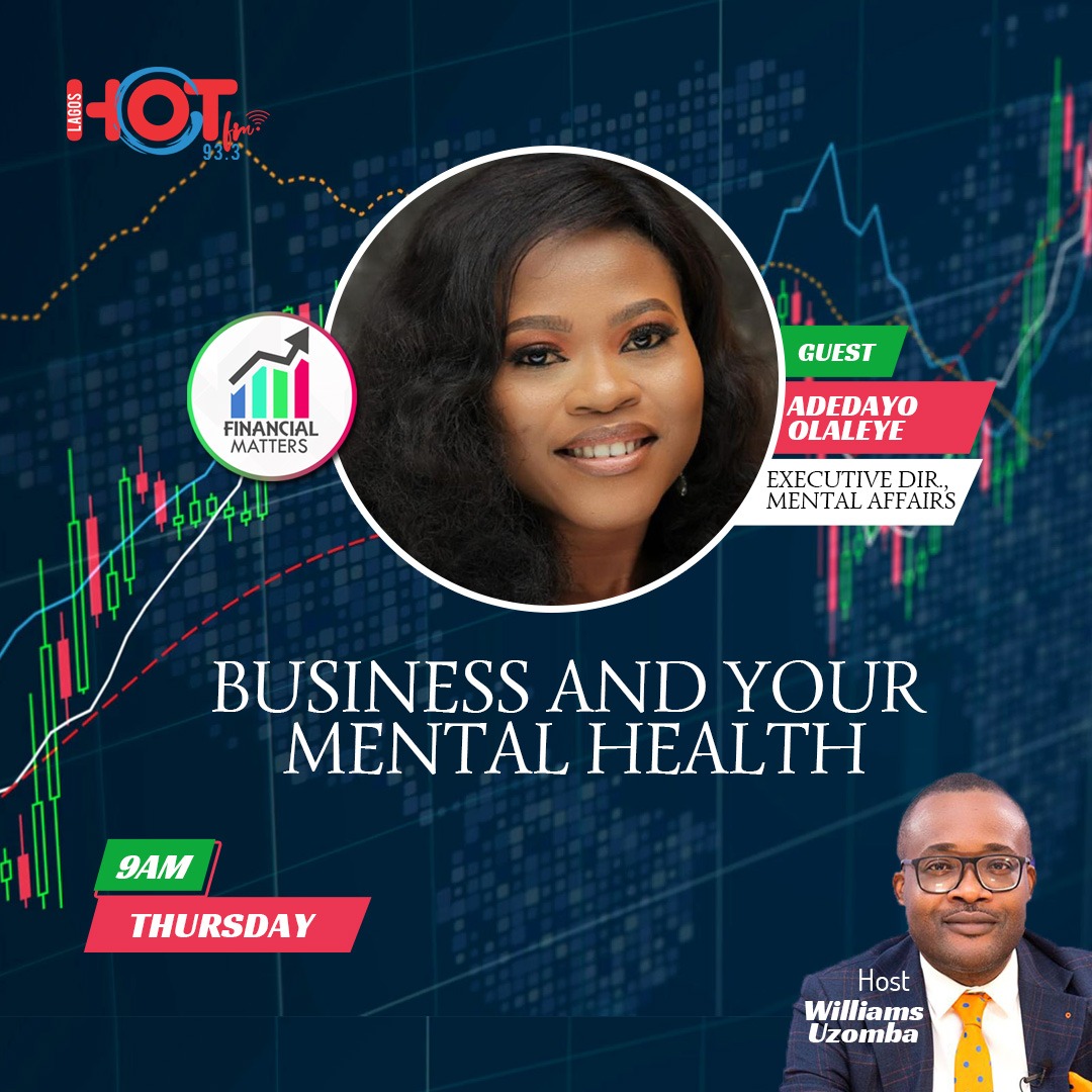 MentalAffairs's tweet photo. The statistics are clear: #mentalhealth issues are on the rise especially in workplaces, yet the grip of stigma remains.

We'll be discussing 'Business and Your Mental Health' tomorrow at Hot FM by 9am.

Join us in this conversation.

#B4Breakingpoint #business #workplace https://t.co/aCJC2kK9s8
