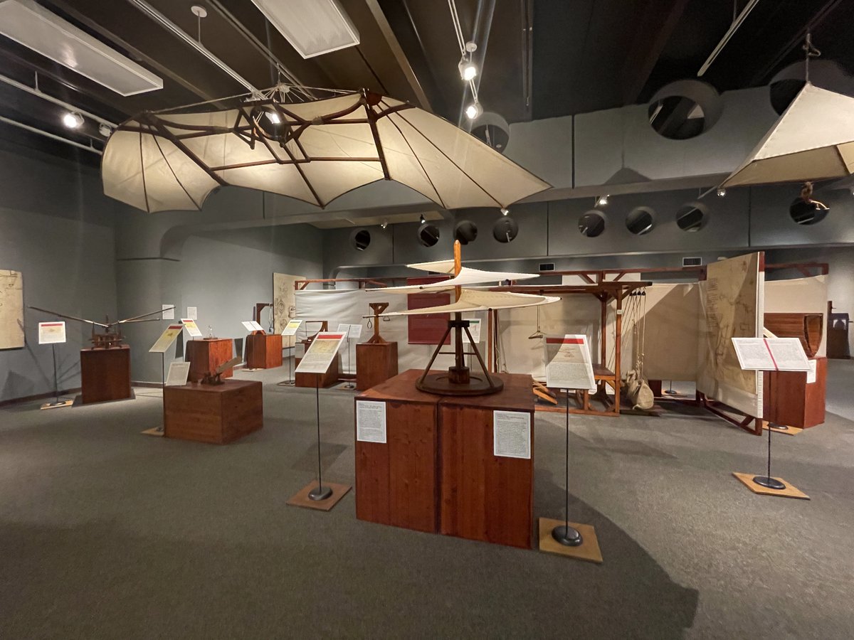 SDCArtsCenter's tweet photo. Visit the Arts Center to see the amazing inventions of Leonardo Da Vinci! There are over 60 pieces to see. #attheartscenter #DaVinci https://t.co/Vo1uj2ZMQi