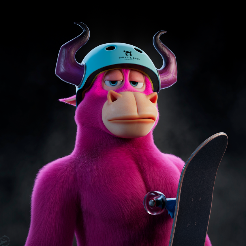 ejlaoang's tweet photo. This BORED EYED BULL right here is up for the CHALLENGE!!

Bull #5884 SOLD 1ETH!!! 

can he OUTSKATE @tonyhawk? 
#TurkeyVertChallenge 

@BullsApesProj -SOLD OUT in 67Hrs
#NFTcommunity  #BAPFollowBAP #BAPStampede #JoinTheStampede #RockYourBAP #BAPNation  #JoinBAPNation #NFT https://t.co/rPiGe0LbU7
