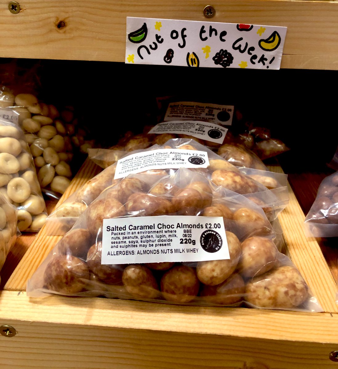 HABwholefoods's tweet photo. #nutoftheweek 😎 don’t reallly need a caption for these baddies 🥶🥶🥶 #goodgear #theyreback #nutoftheweek 🥜🥜🥜🥜 https://t.co/3RNYqBeLMp
