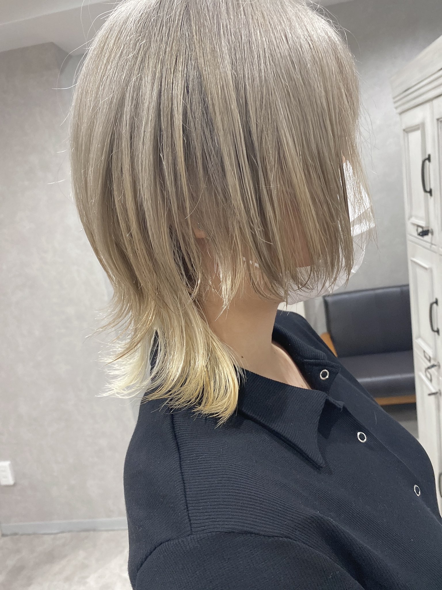 長沼彰憲 ウルフ美容師 ショート ボブ ハイトーンカラー Auf Twitter くらげとマッシュウルフの間 カラーはペールミルクティーに抜きっぱなしインナーカラー ウルフボブ ショートウルフ ミディアムウルフ ウルフヘア ウルフ ウルフショート ケアブリーチ