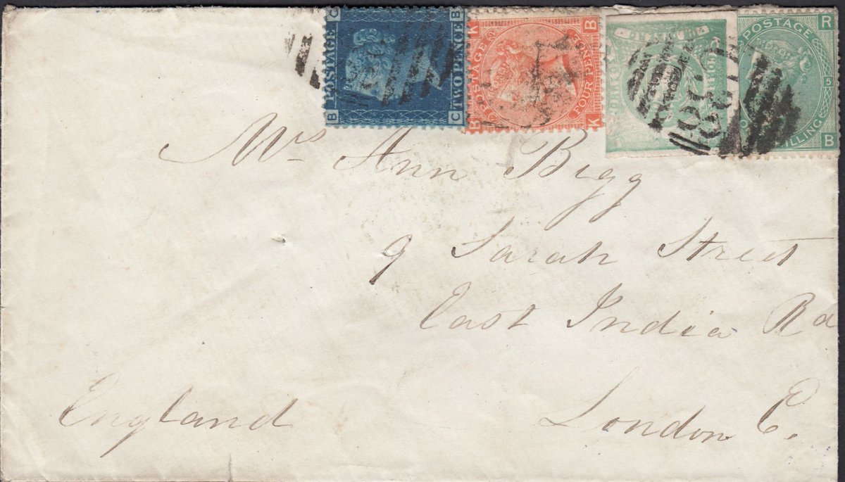 Envelope Callao to London with 1d pale green Peruvian issue paying local postage, with GB 2d blue, 4d vermilion and 1s green, Fine example of the GB post office in Peru. #stampcollecting #lookfortheshield #stamps #stampcollecting #philately #collectingstamps #queenvictoria