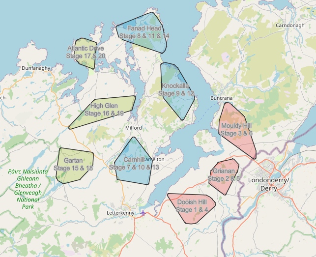 Donegal County Council has prepared a series of interactive maps to show road closures as a result of the Donegal International Rally 

View the full map &amp; register for further live updates - ow.ly/wgu250JyeAo

#Donegal #YourCouncil