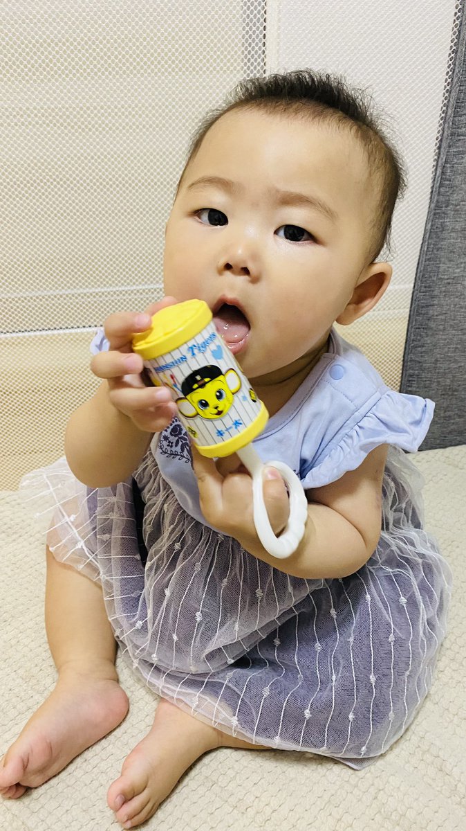 Choko_ku's tweet photo. 9ヶ月ベビーになった。ますます大きくなってきた！重い〜〜〜！！めっちゃ動き回る〜〜〜！！じっとしてられへんヤンチャベビー👶🏻早く髪の毛結んだりしたい（笑）あともうちょいかな（笑） https://t.co/ilJZqYcyXD