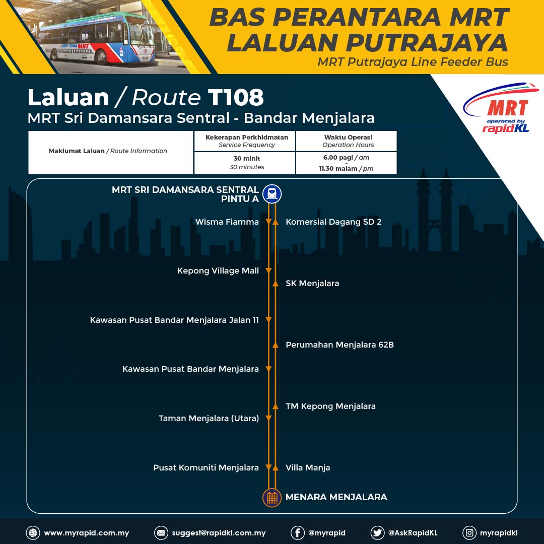askrapidkl's tweet photo. Mulai 16 Jun 2022, perjalanan anda kini lebih luas dgn perkhidmatan bas perantara MRT Laluan Putrajaya.
Perkhidmatan bas perantara akan mula beroperasi pada jam 3.00 ptg.
Jangan lepaskan peluang untuk mencuba perkhidmatan bas perantara ini.
#RapidKL
#JOMNAIKMRT
#PYLINEPHASE1 https://t.co/LCM7D2UymJ
