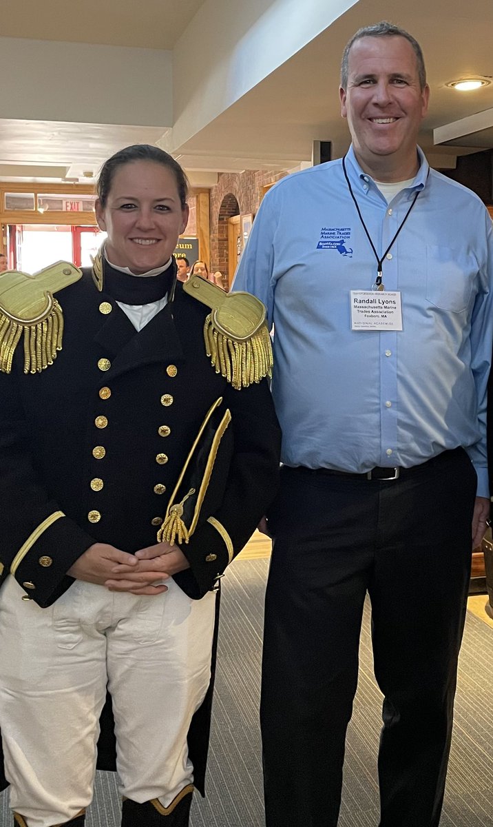 BoatMass's tweet photo. It was a pleasure to attend and support the National Harbor Safety Committee conference in Boston.  Had the pleasure of meeting the first female Commanding Officer of the @USSConstitution B.J. Farrell. #MassBoatingCareers #BoatMA https://t.co/DgXMjvoVaG
