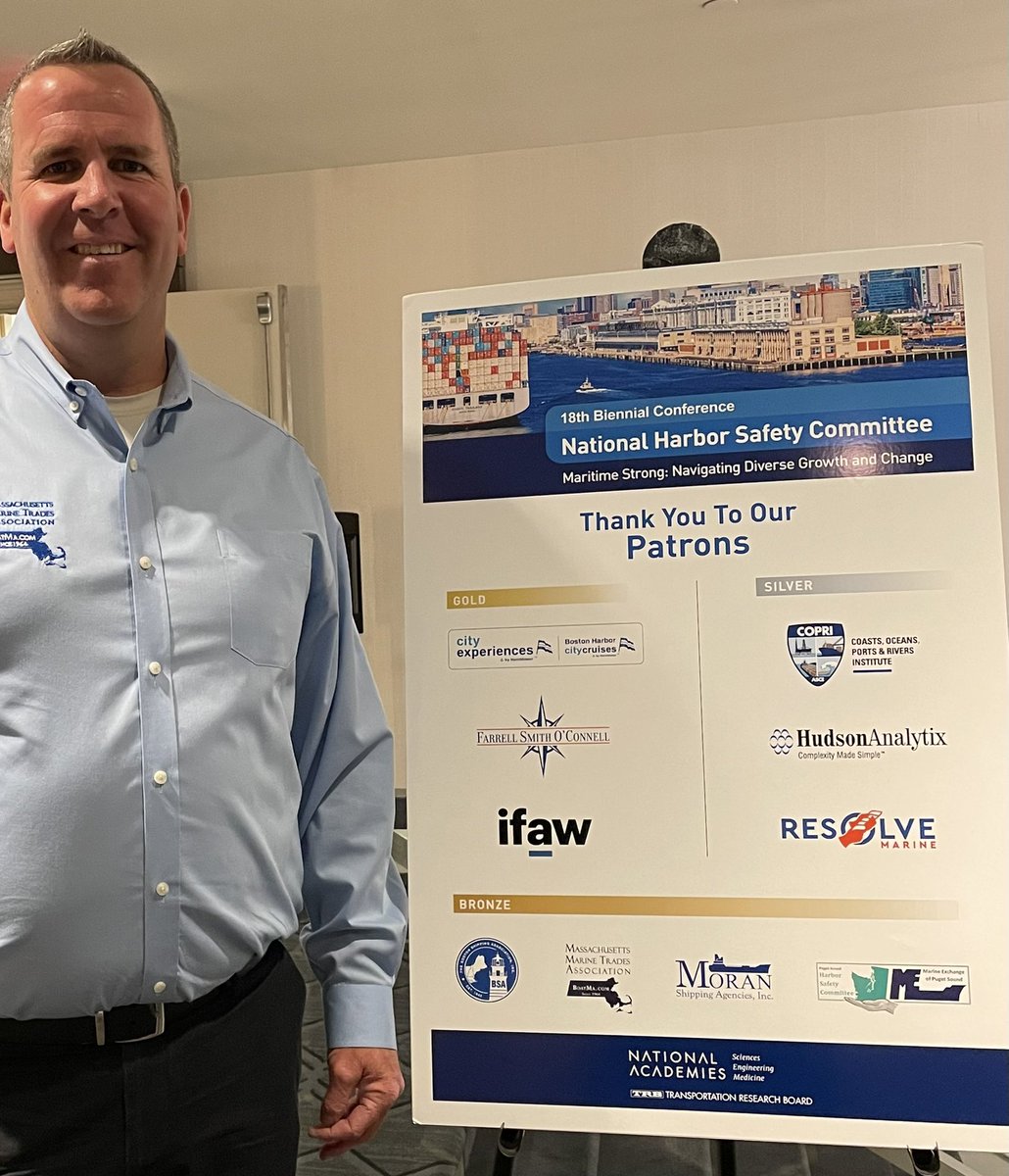 BoatMass's tweet photo. It was a pleasure to attend and support the National Harbor Safety Committee conference in Boston.  Had the pleasure of meeting the first female Commanding Officer of the @USSConstitution B.J. Farrell. #MassBoatingCareers #BoatMA https://t.co/DgXMjvoVaG