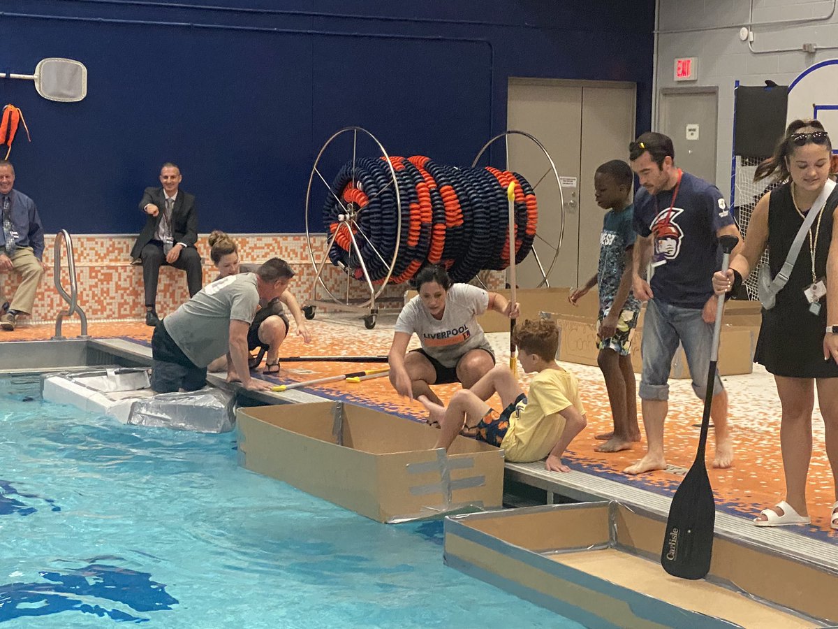 dziegler15's tweet photo. NPE Float your Boat at LHS๐งก๐ testing their designs! #autheticlearning #pbl #engagement #steam https://t.co/JjUVP9xTFX
