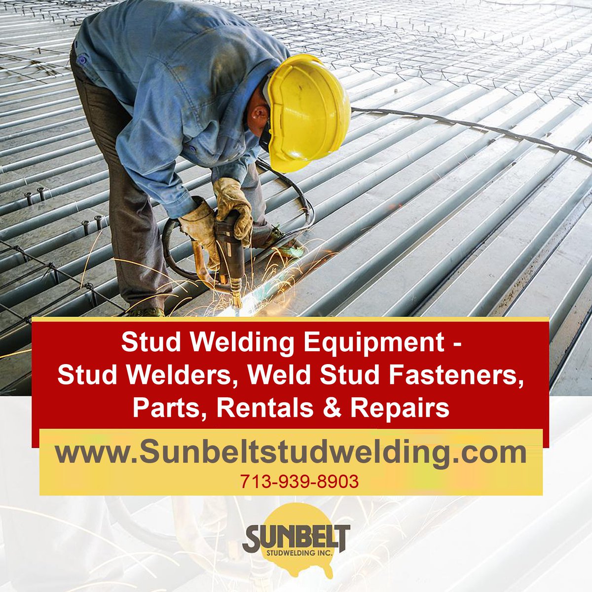 SunbeltStud's tweet image. Your single source for arc &amp;amp; cd stud welding supplies.   To learn more click here bit.ly/2YKpE1K or call 800-42-9353 to learn more.

#StudWelding #MetalFasteners #SunbeltStudWelding #ArcWelding #CDStudWelding #CapacitorDischarge #Weld #Welding #Welders #WeldingSupplies