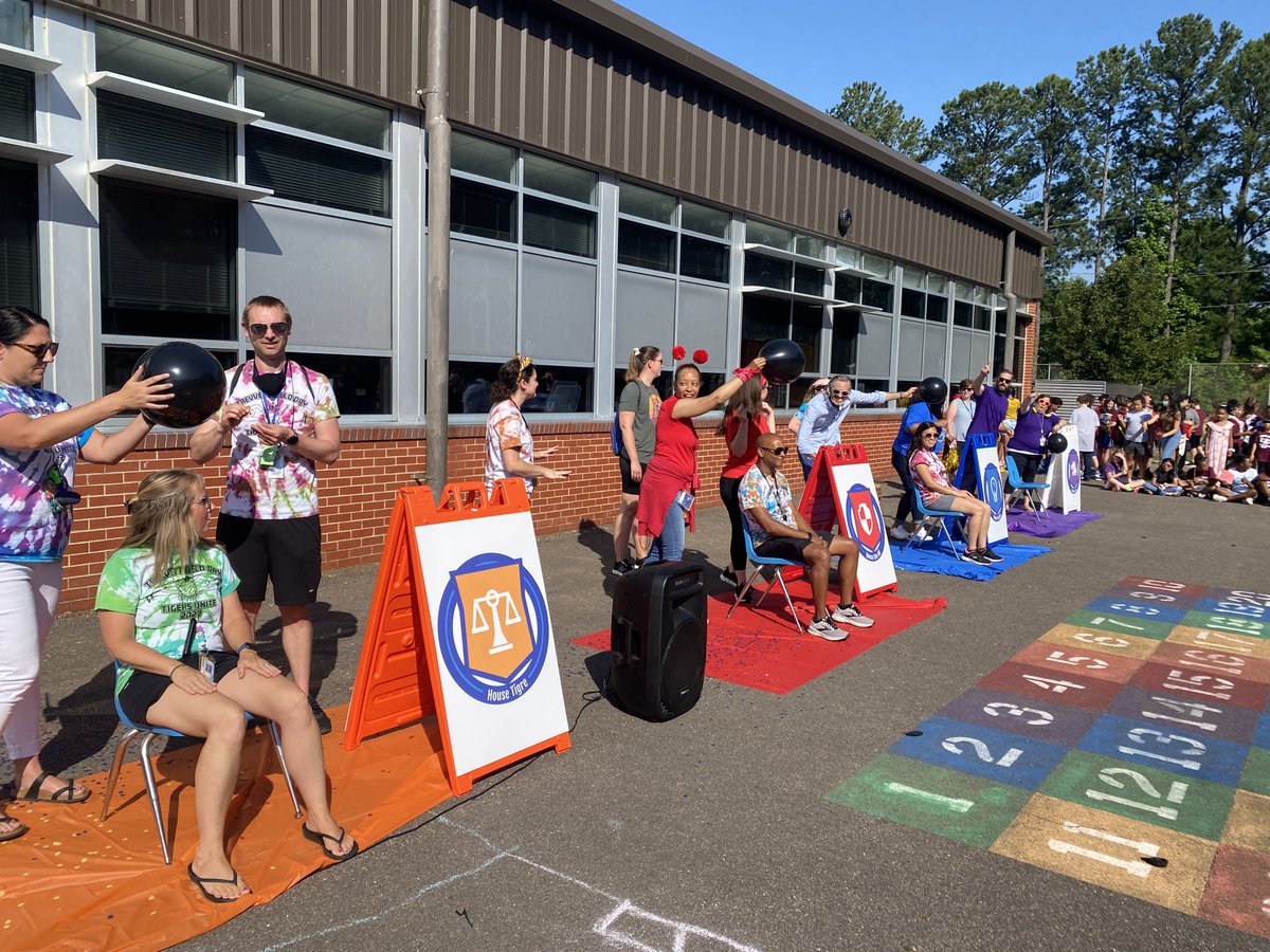 Trevvett_Elem's tweet photo. BIG news!  Today we revealed our  House System!  At Trevvett "Tigers Roar In Every Language," so our six houses are named for "tiger" in our top 6 languages.  Today we sorted staff and we look forward to sorting students next school year! Thank you @henricogives! https://t.co/zJJei6gWnQ