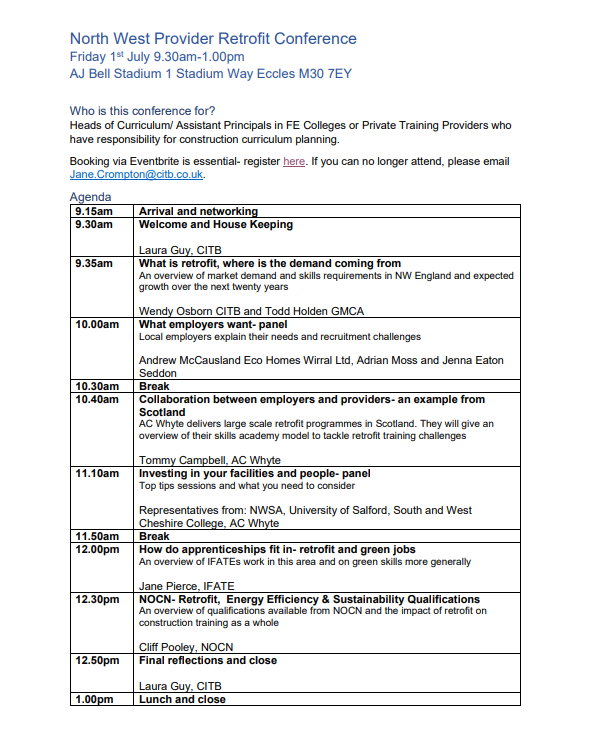 Book Now! Free Retrofit Conference for Training Providers / Friday the 1st of July at the AJ Bell Stadium / booking link and Agenda below. eventbrite.co.uk/e/free-retrofi… <a href="/Eventbrite/">Eventbrite</a>