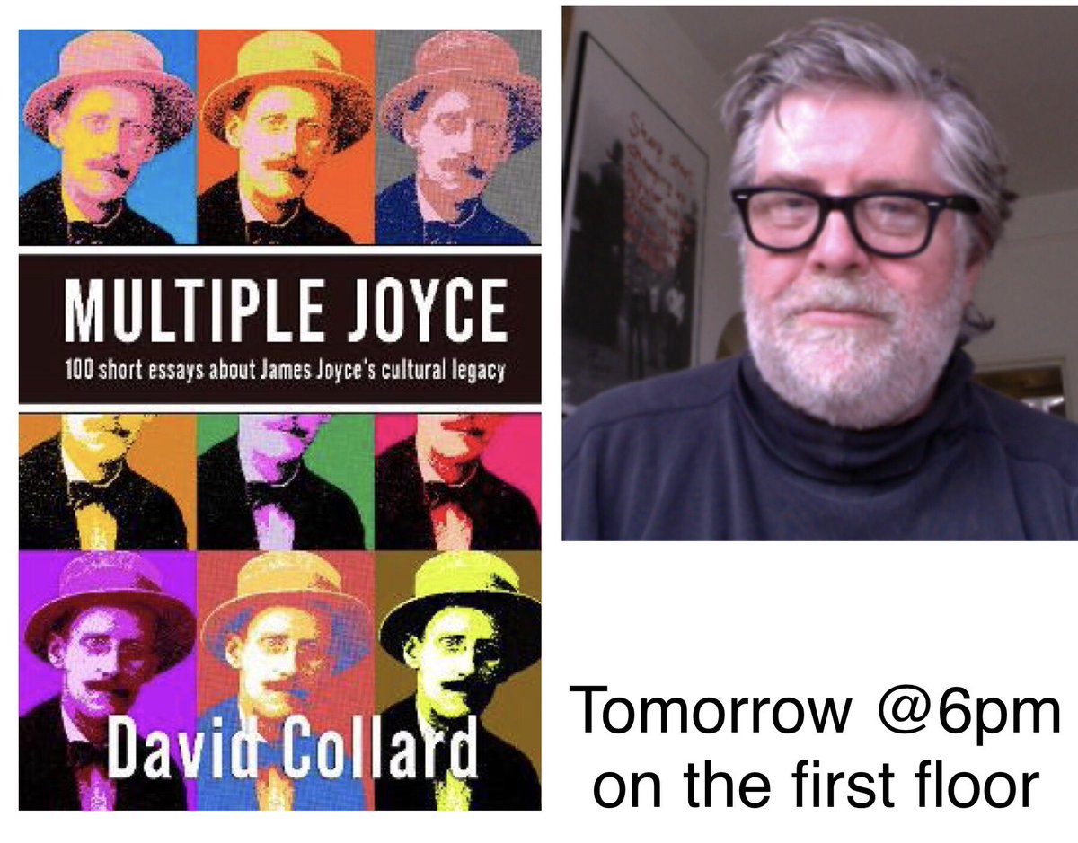 Hodges_Figgis's tweet photo. Bloomsday Book Launch! Join @DavidCollard1 with special guests @NualaNiC and @StephanieEllyne tomorrow at 6pm for the launch of his fantastic new essay collection Multiple Joyce 🥂#Ulysses100 #hfevents https://t.co/VSMzfnEqH8