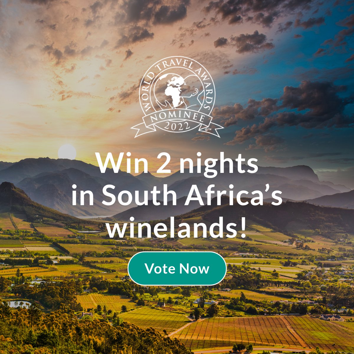 We’re hoping to win Africa’s Leading Safari Company again, and we need your help! Vote for Go2Africa before 1st September 2022 and you could win a two-night stay for two people at Franschhoek Country House &amp; Villas in South Africa's Cape Winelands. bit.ly/3HjcMnC?utm_co…
