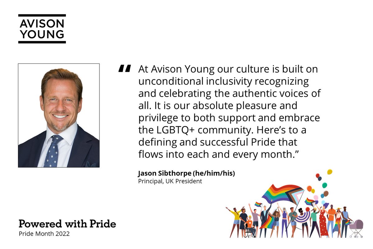 Avison Young | UK (@ayukviews) on Twitter photo Throughout the month of June, we’re joining our #colleagues and #communities in honouring #PrideMonth – an opportunity to reflect on the significance of the month alongside the celebrations. Hear from <a href="/SibthorpeJason/">Jason Sibthorpe</a>, Principal & UK President, on the significance of #Pride. Throughout the month of June, we’re joining our #colleagues and #communities in honouring #PrideMonth – an opportunity to reflect on the significance of the month alongside the celebrations. Hear from <a href="/SibthorpeJason/">Jason Sibthorpe</a>, Principal & UK President, on the significance of #Pride.