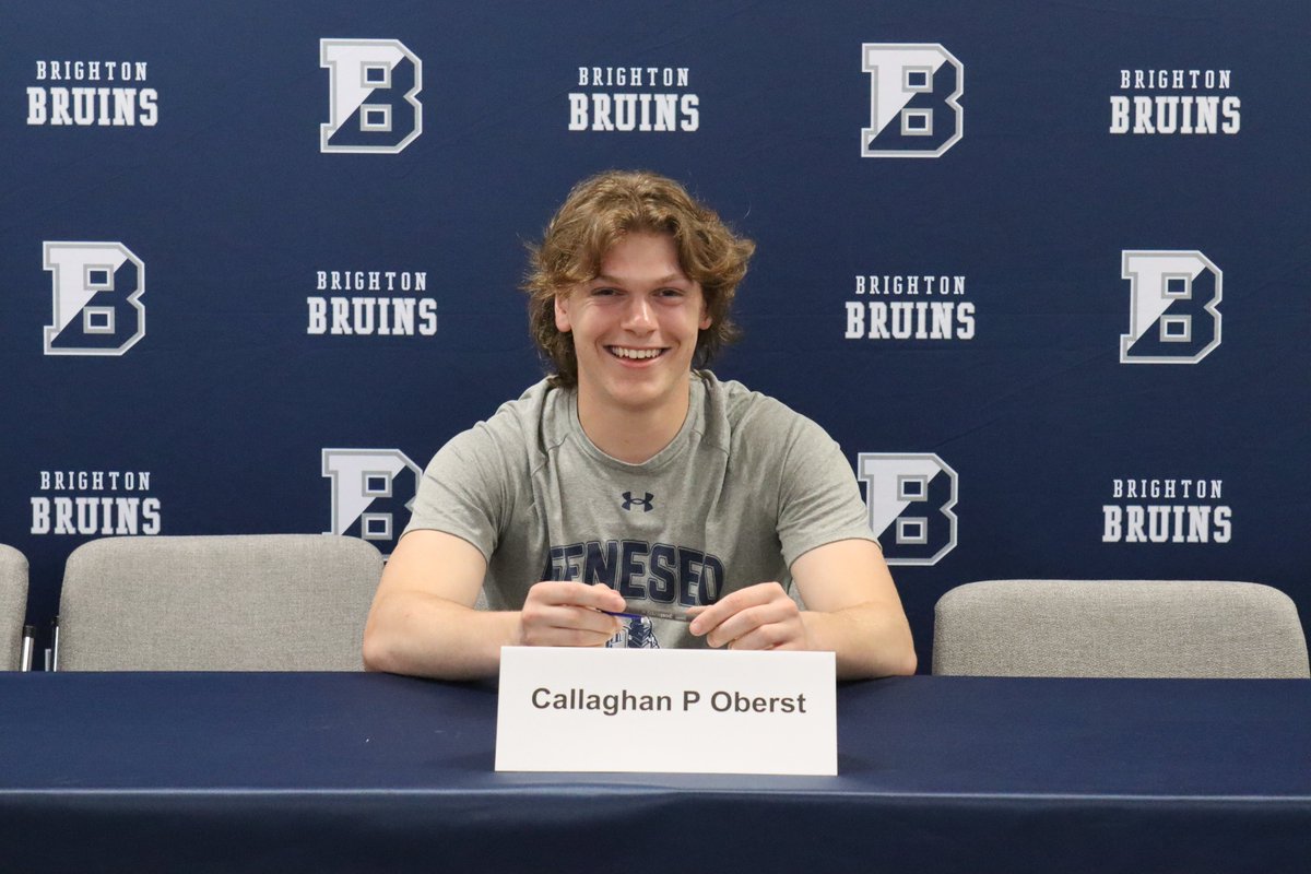 Brighton High School celebrated 10 student-athletes committing to play NCAA athletics next year.
Patrick Sharp, <a href="/AlleghenyXCTF/">AlleghenyXCTF</a> 🏃‍♂️
Kiara Anglin, <a href="/Nazareth_WBB/">Nazareth Basketball</a> 🏀
Anson Butler, <a href="/SUNYGBelieve/">GeneseoXCTF</a> 🏃‍♂️
Cal Oberst, <a href="/GeneseoKnights/">Geneseo Knights</a> 🥍