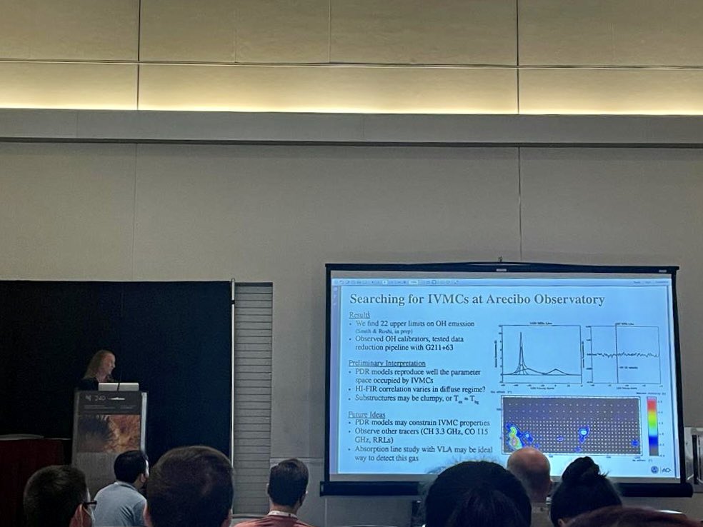 NAICobservatory's tweet photo. Yesterday at #AAS20 Allison Smith talked about "Refining Search Methods for Intermediate Velocity Molecular Clouds". #AOScienceNow https://t.co/cw0I70ZDx5