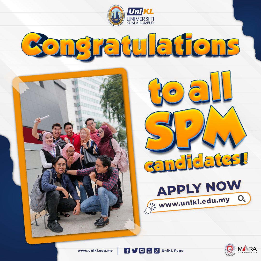 UniklM's tweet photo. SPM 2021 😎

Never lose faith in yourself. Bad things happen, but it doesn’t mean that it will stay like that for the rest of your life. We believe in you, everyone does. Take a deep breath and show everyone how great you are. Good luck! https://t.co/GRDxwnrP1k