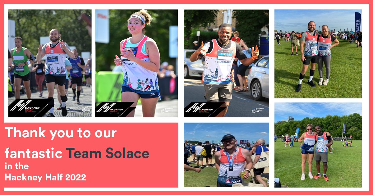 SolaceWomensAid's tweet photo. A huge thank you to our wonderful #TeamSolace that took part in the #HackneyHalf2022. This amazing bunch have made us proud and made a difference to women &amp; girls in London. Come and get involved, check out some of our other events here https://t.co/WQhzyqvJtq #EndVAWG https://t.co/SZz0zV36Dh