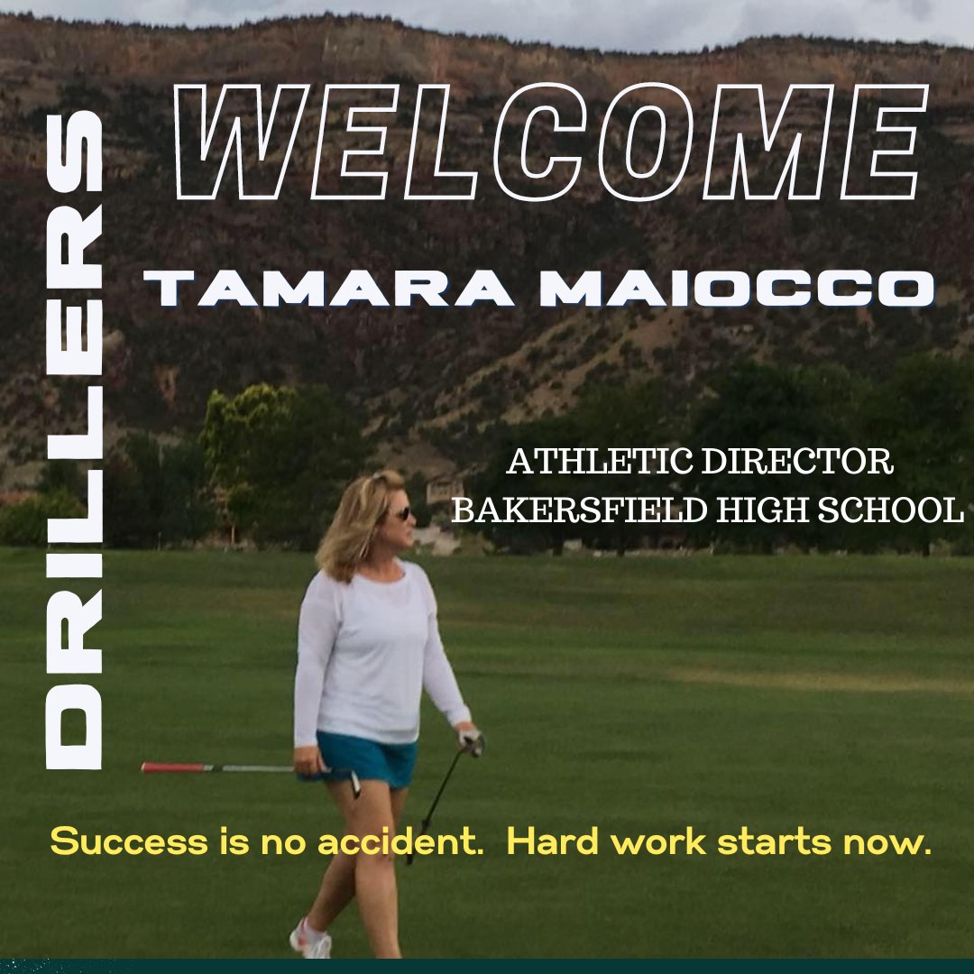 Bakersfield High (@bhsdrillers) on Twitter photo Congratulations to Tami Maiocco <a href="/TamaraLynM/">Tamara Maiocco</a> on becoming our new BHS Athletic Director! Congratulations to Tami Maiocco <a href="/TamaraLynM/">Tamara Maiocco</a> on becoming our new BHS Athletic Director!