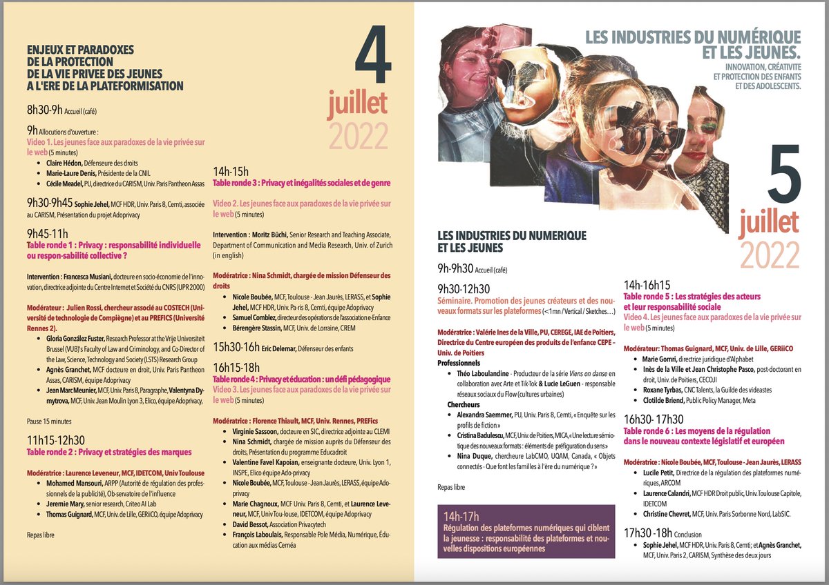 nb_etlse's tweet photo. Deux très riches journées d'étude les 4 &amp; 5 juillet sur les "Industries numériques et les jeunes". Entrée libre mais inscription obligatoire ici https://t.co/JMyUKC3GzE
@sophiejehel @LLeveneur @vfavelka @Dymytrova1 https://t.co/c8AAdMHobc
