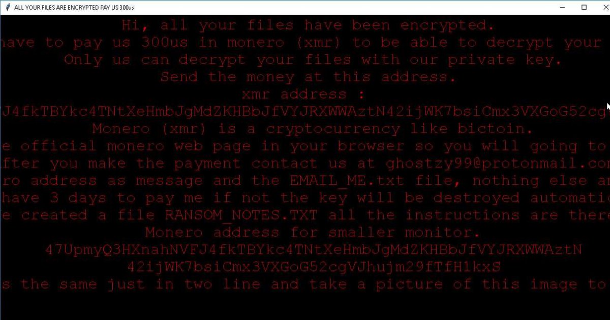 JAMESWT_WT's tweet photo. #Ransomware
Main Sample
https://t.co/HUfeC1hWLj
>Football.exe
https://t.co/IaVxoZMwsm
ransomware.exe #Python/#Filecoder
https://t.co/PW12WURx2s
Run
https://t.co/FmaR0891Uu
H/T @malwrhunterteam https://t.co/wmMUrhtHl1