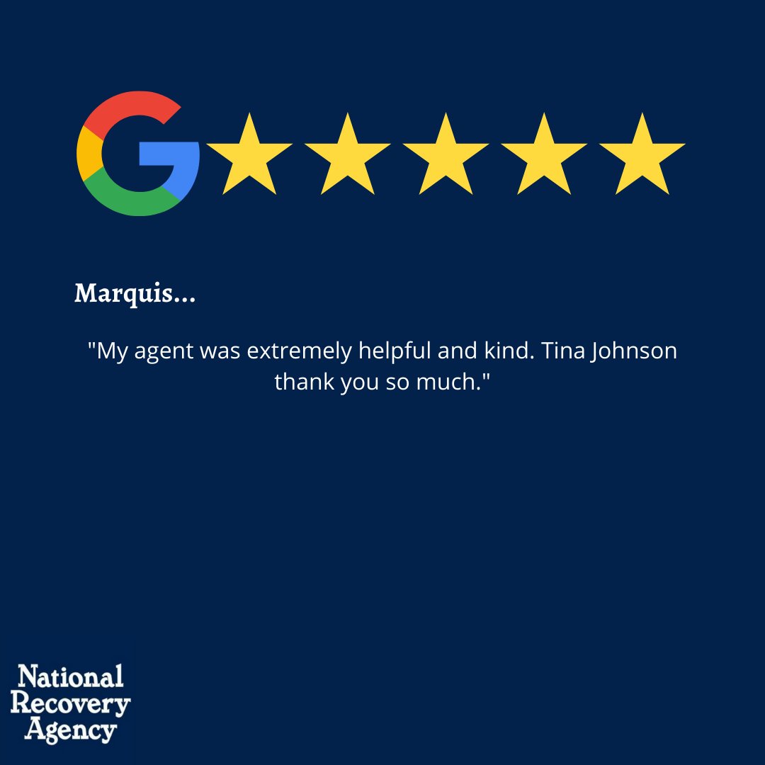 Thanks Marquis! We appreciate your review. 
#5starreview #NRAGroup #DiscoverHowWeRecover