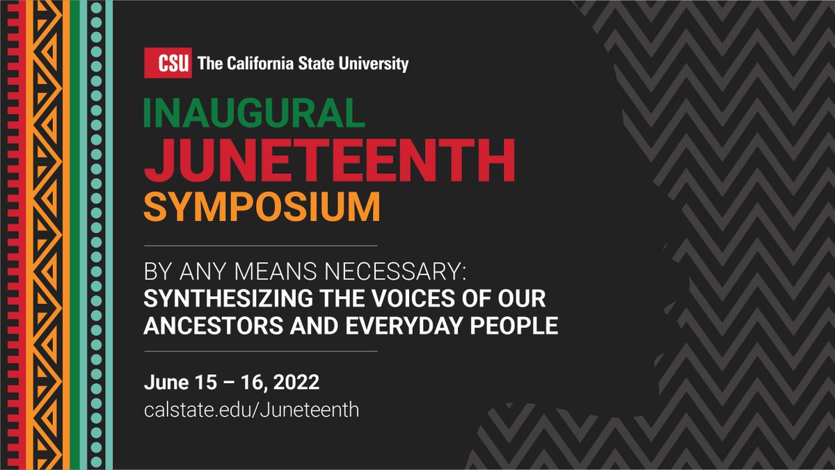 Starting at 8:30 am! Watch <a href="/WilliamF2015/">VP William Franklin</a> Vice President for Student Affairs at <a href="/DominguezHills/">CSU Dominguez Hills</a> kick off the inaugural #CSUjuneteenth symposium.

Link to livestream: bit.ly/3tEHxxB