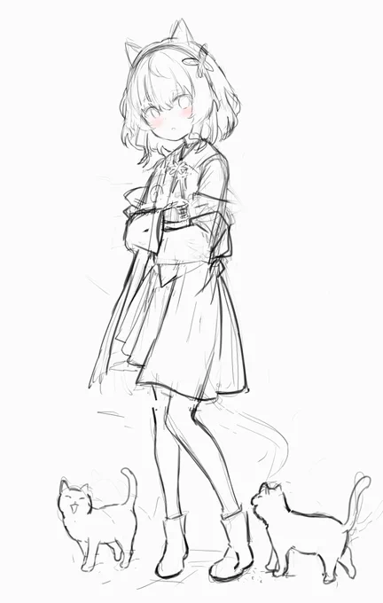 特に意味はないフィオちゃんのラフまとめ 