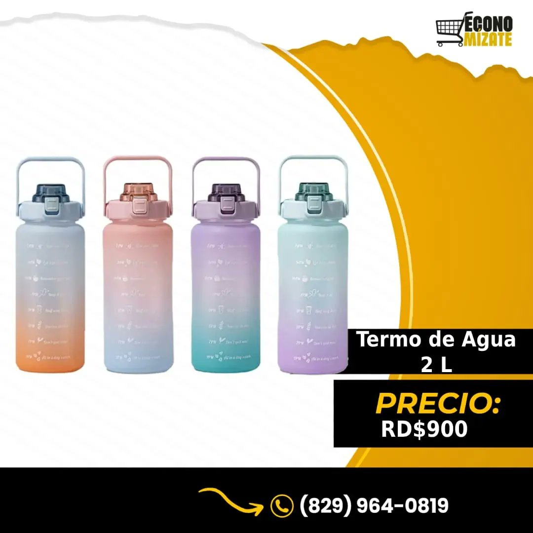 Termos de agua bicolor con medidas – Odel