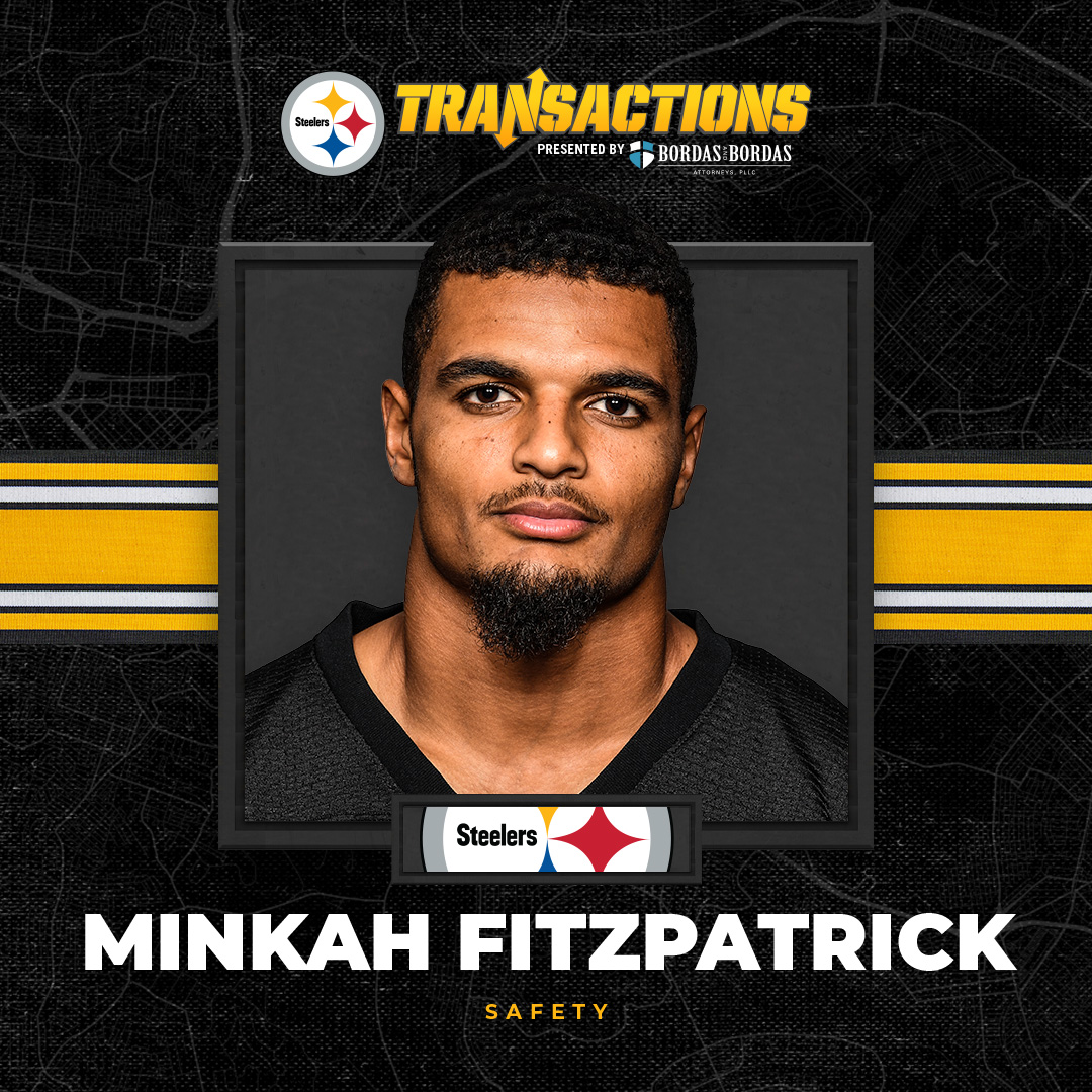 steelers's tweet photo. We have signed S Minkah Fitzpatrick to a new five-year contract. @BordasLaw