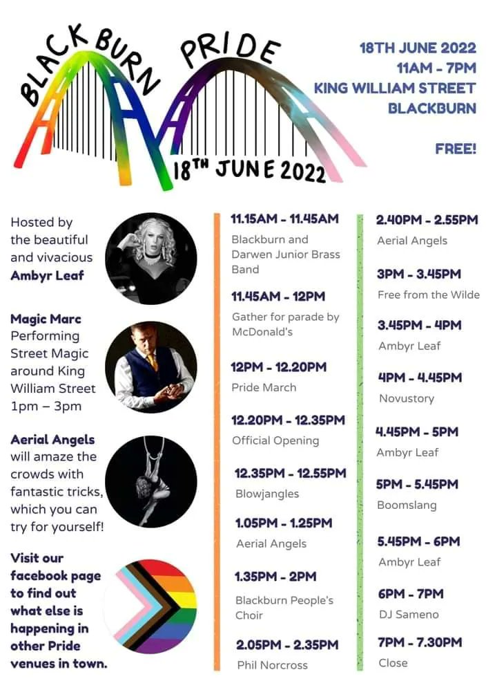 RRR_LUF's tweet photo. This Saturday 18th June, is the very 1st  BLACKBURN PRIDE, RRR has rented a stall for the day and would love to see some of your beautiful faces there.

HAPPY PRIDE MONTH 🏳️‍🌈

Agenda below! 

#pridemonth #blackburn https://t.co/FFCfKeBr1y
