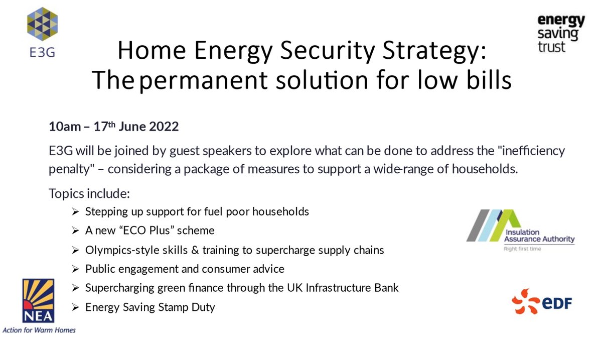 the_iaa_uk's tweet photo. Join @e3g, @EnergySvgTrust, @NEA_UKCharity, @edfenergy and The IAA this Friday 17th at 10am as we explore solutions to permanently lower energy bills &amp; support warmer homes

Register online: https://t.co/FcNOe8P9Nf https://t.co/6J8COvO4Ge