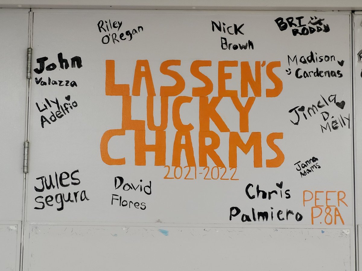 Thank you to my Peer Leadership class for a great year! With all your accomplishments you have made it to the legacy wall!