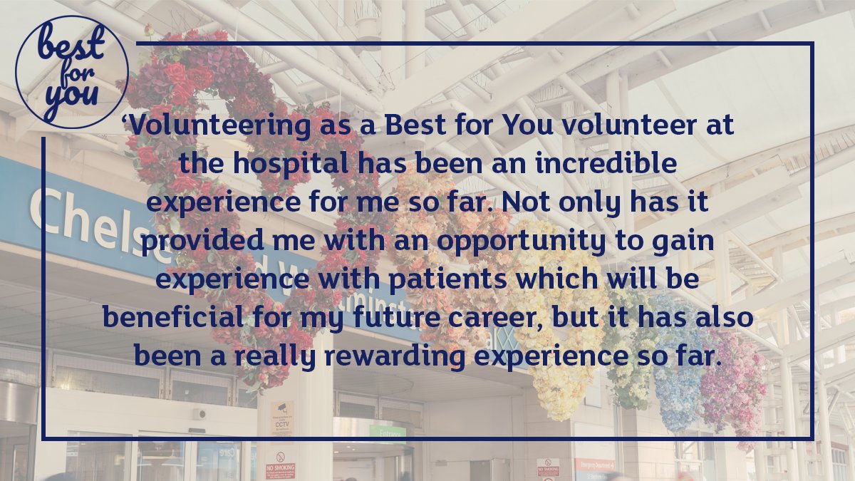 One of the Best For You Volunteers at @ChelwestFT told us how volunteering has given them to chance to build skills while supporting young people and giving back.