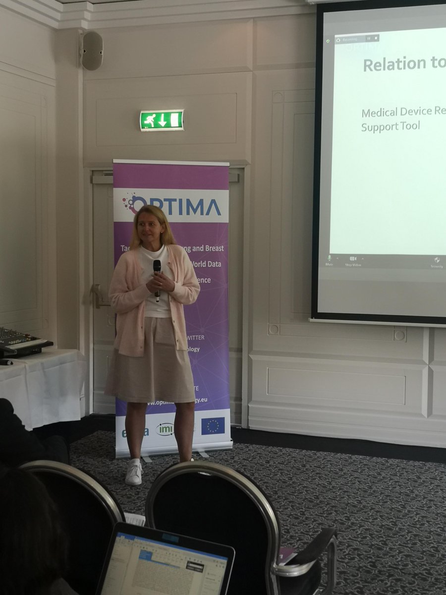 OPTIMA_oncology's tweet image. Prof. Monique Robool of @ErasmusMC, Sigrid Auweter of @smart_reporting and Dr. Marlene Thomas of @Roche are giving an update on Work Package 3 (Guideline based #decisionsupporttool). #OPTIMA_KickOff_F2F
