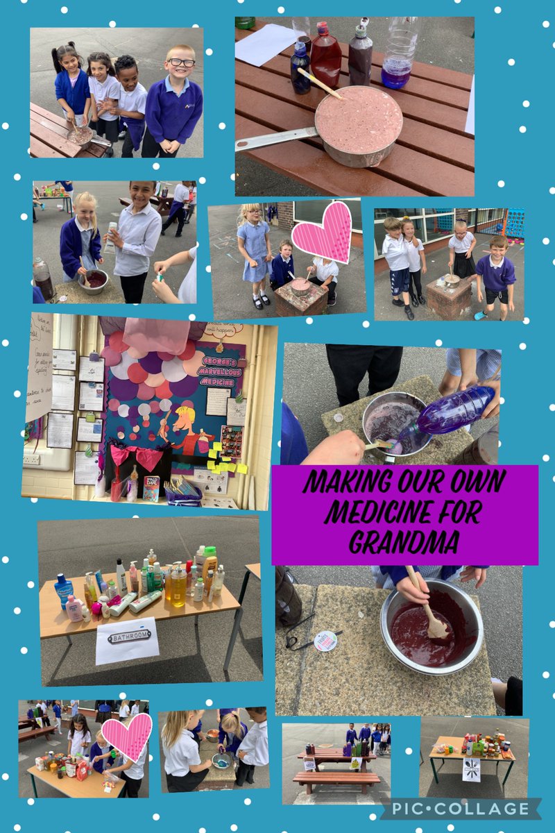 DeltaStrand's tweet photo. HMS Humber enjoyed mixing up their own medicines with ingredients from the different rooms George visited. The children hope the new medicine will improve Grandma's appearance and attitude towards George.
@DeltaStrand @Talk4Writing
#LoveToRead #DeltaStrandReading https://t.co/1BcJAiwqeZ