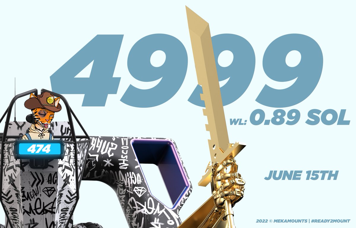 #MEKAMOUNTS 474 UTILITIES🧵

Launching in 3 hours, the MKM-474 Generation is the jewel of our project. 

Not just any picture or #NFT, it's a fully rigged and integrable 3D Model that comes with many perks : 

IRL, Raffle, Staking, KUGARIS Quest, Missions, MekaWorkshop, Mounts,